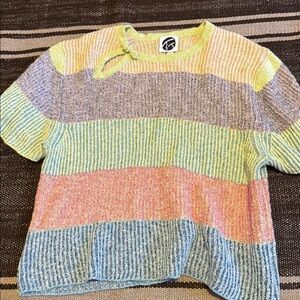 Yanyan Knit Top Yan Yan Designer Artsy Colorful Playful